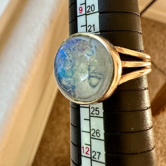 Silver Moonstone Ring & Purple Statement Earrings - Picture 7 of 17